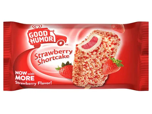 Classic Strawberry Shortcake Bar in its original crumbly cake coating