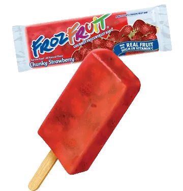 FrozFruit chunky strawberry bar containing real fruit pieces